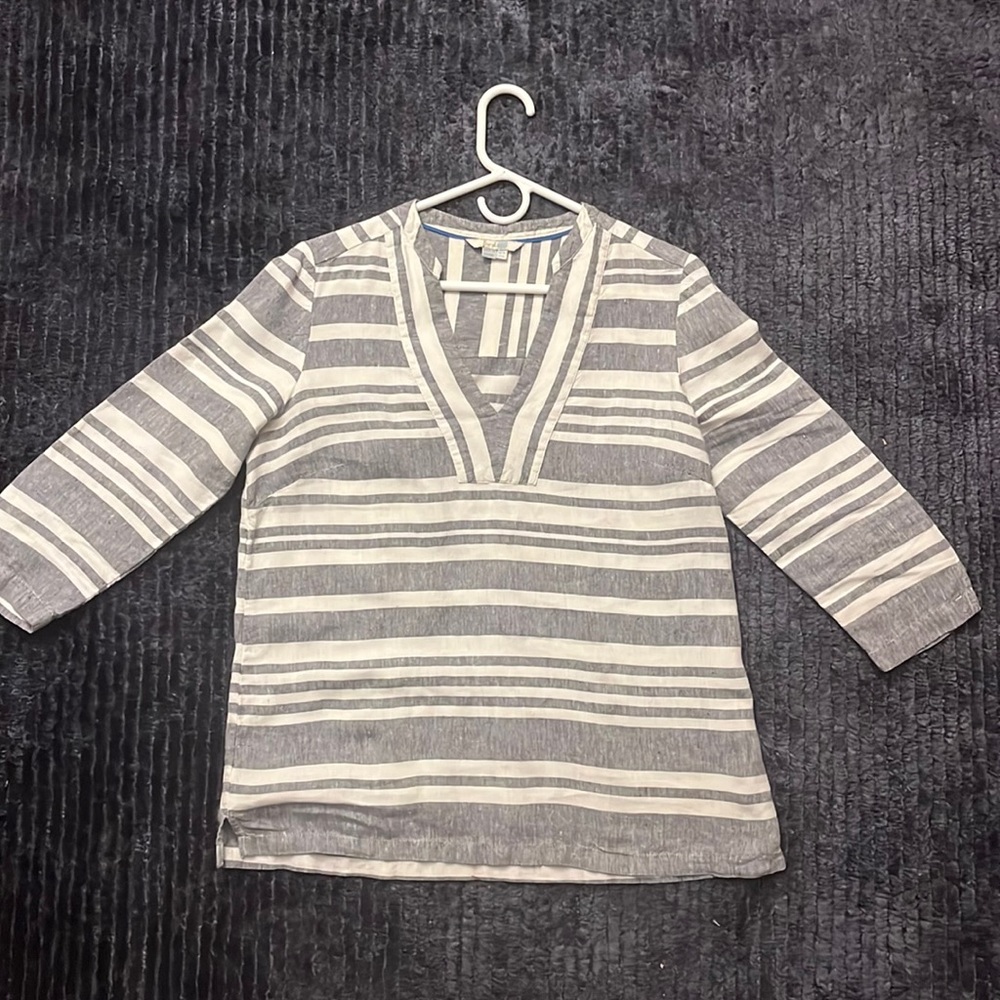 Boden striped linen tunic